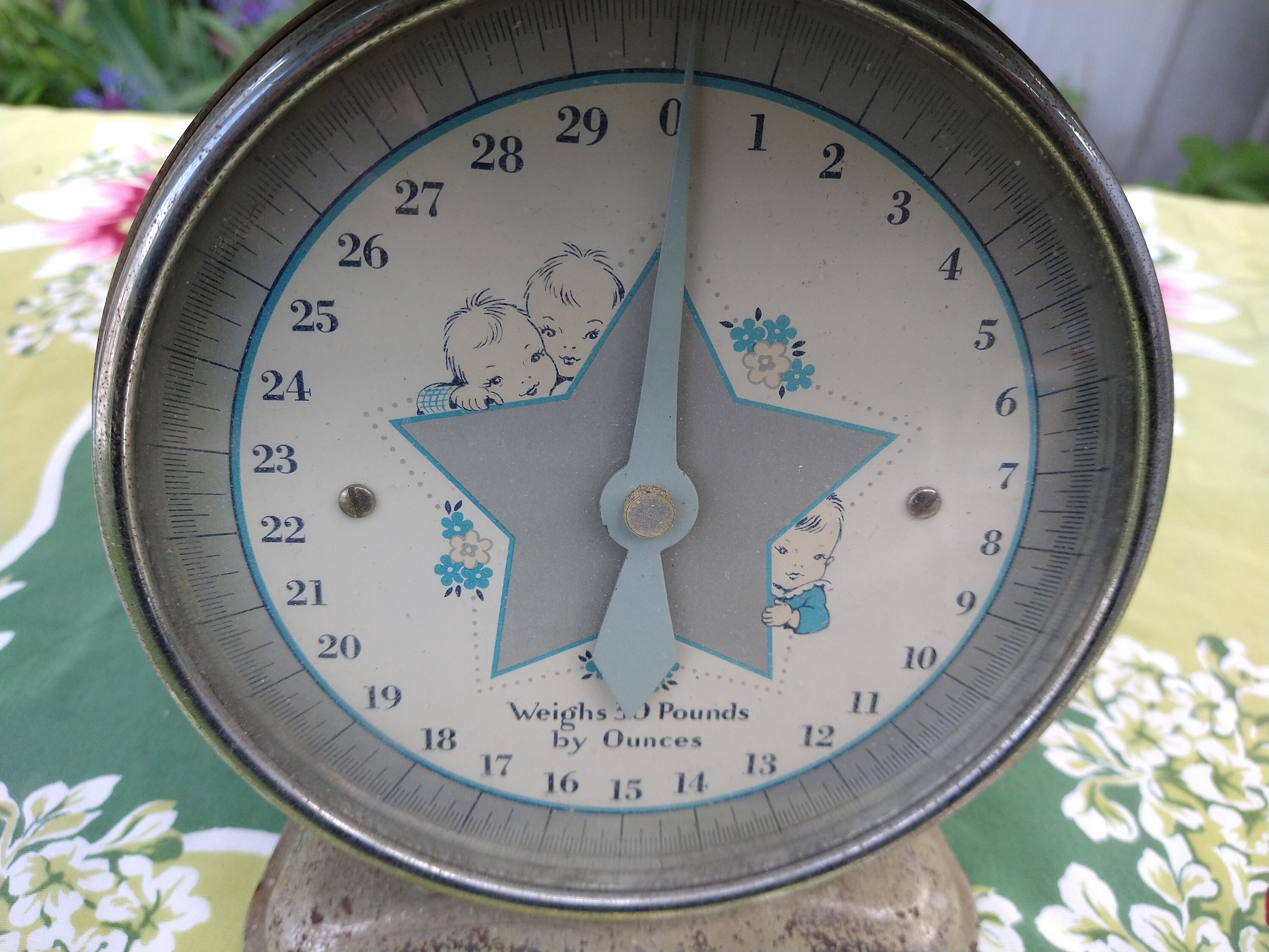 Vintage Wicker Basket Baby Scale Nursery Decor Plant Stand Etsy