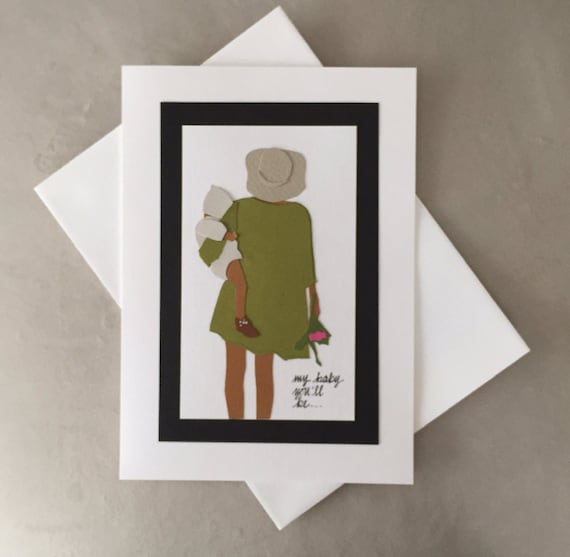MOTHER AND CHILD card: a special handmade card for Mom and Baby.