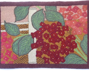 Hand-hooked rug "Japanese Garden"