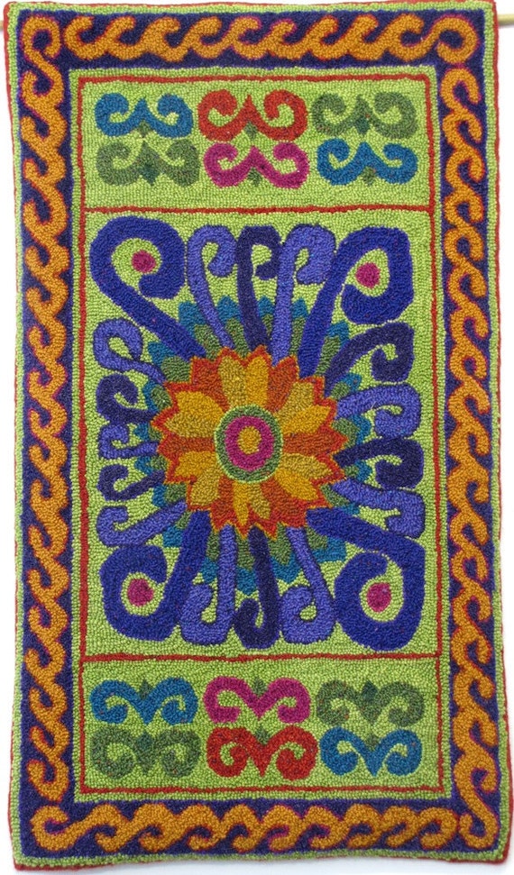 Hand-hooked Rug pashtun Mat | Etsy