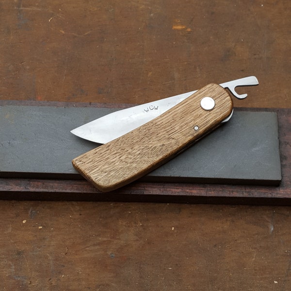Friction Folder Handmade Forged High Carbon Steel Folding Knife Pocket Knife