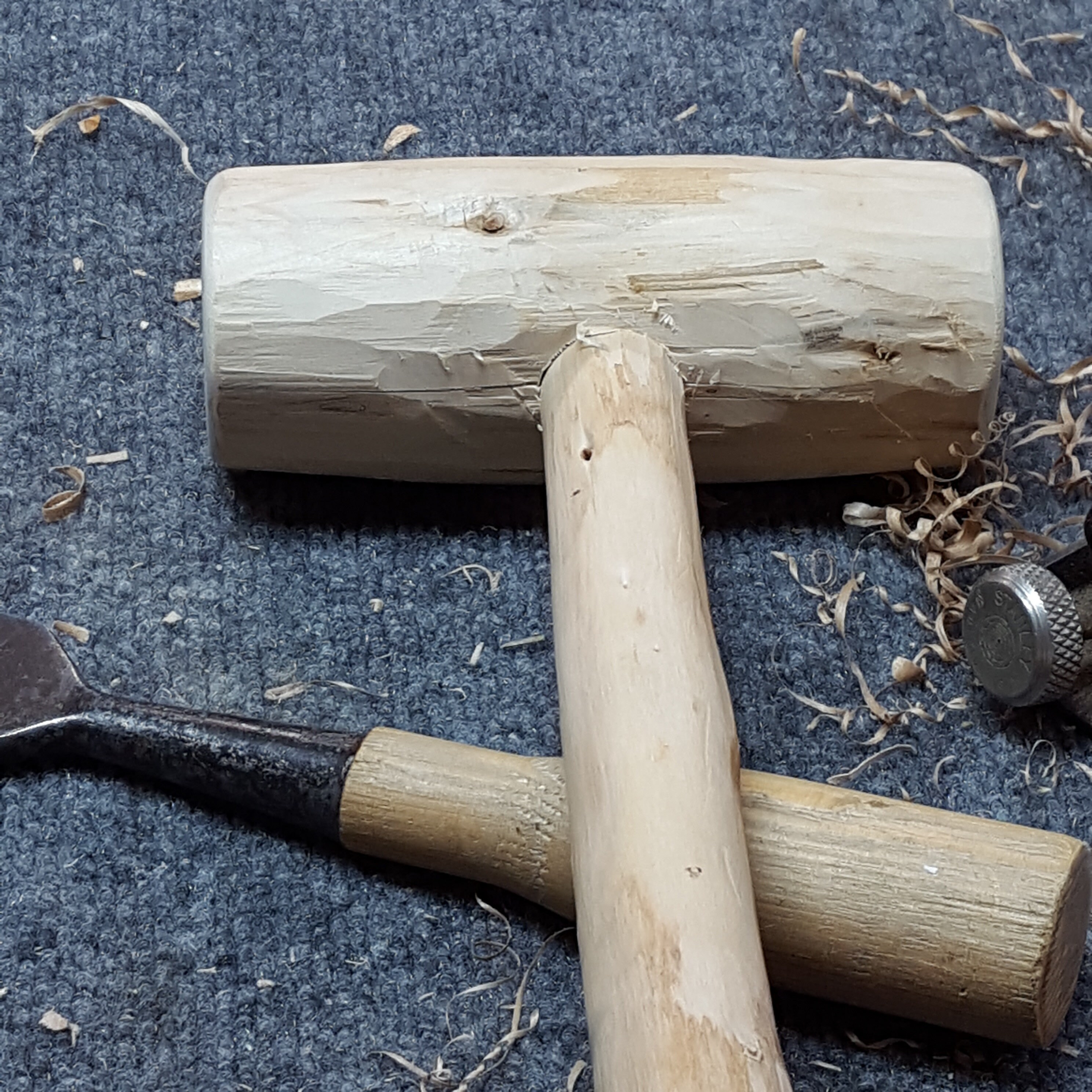 Hand Made Wooden Mallet Primitive Carpenter's Etsy