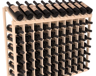 Handmade Wooden 80 Bottle Display View Wine Rack Kit in Ponderosa Pine.