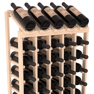 Handmade Wooden 40 Bottle Display View Wine Rack Kit in Ponderosa Pine.
