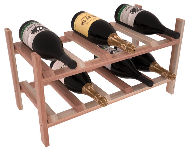 10 Bottle Magnum Stackable Wine Storage Rack Kit in Premium Etsy