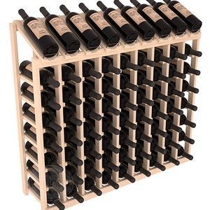 Handmade Wooden Standard Waterfall Display Wine Shelf Rack Display in Premium Redwood 13 Stain Combinations to Choose From!