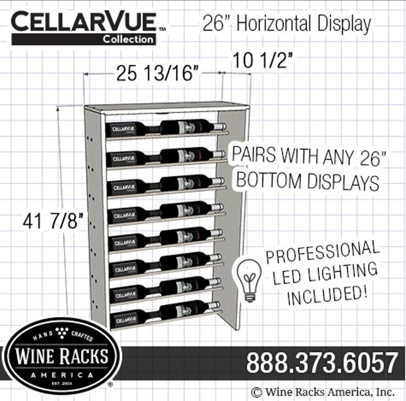 26 Top Horizontal Wine Rack Display Kit in Ponderosa Etsy