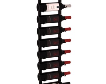 VintageView® WS61 6-Foot 18 Bottle Wall Mounted Wine Rack in Satin Black. 