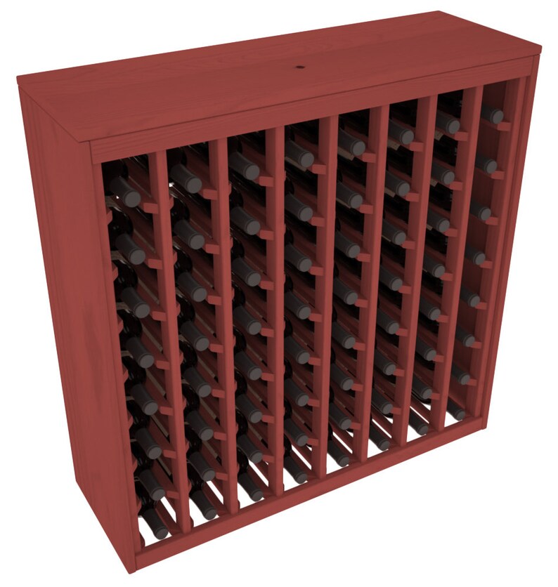 13 Stains to Choose From! 64 Bottle Cabinet Style Wine Storage Rack Kit in Ponderosa Pine