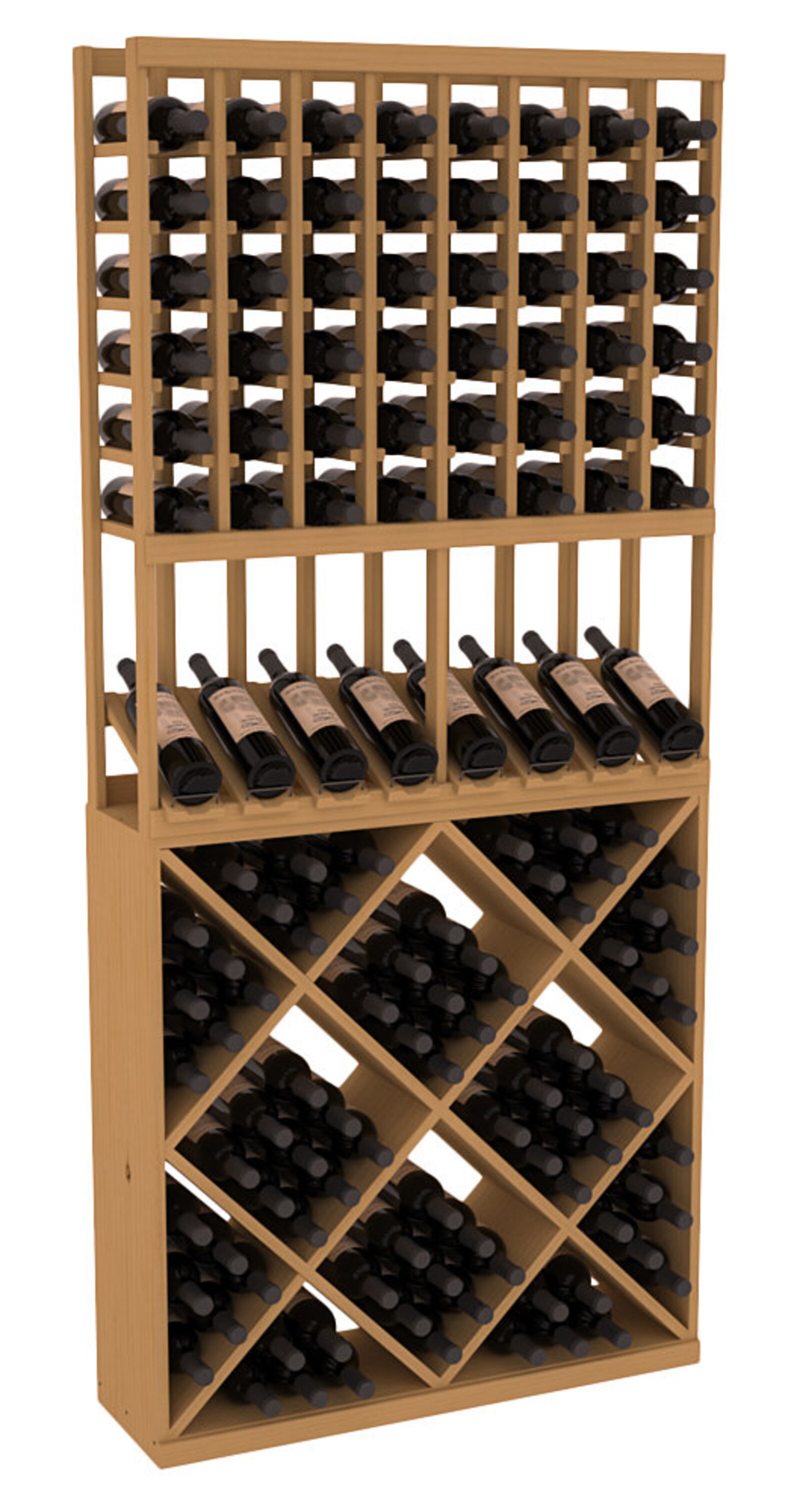 138 Bottle High Reveal Wine Storage Rack Kit Combo 1 in Pine. Etsy