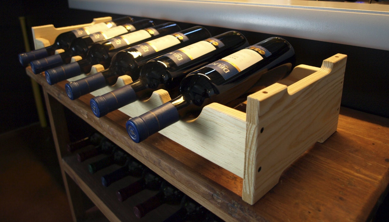 Handmade 6 Bottle Wooden Mini Scalloped Wine Rack Kit in Etsy
