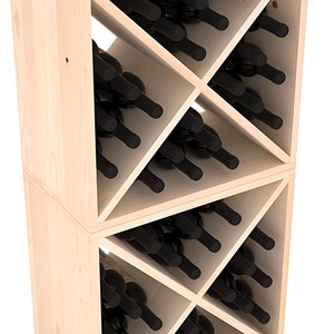 48 Bottle Wine Cube Storage Rack Kit in Ponderosa Pine. 13 Stains to Choose From!