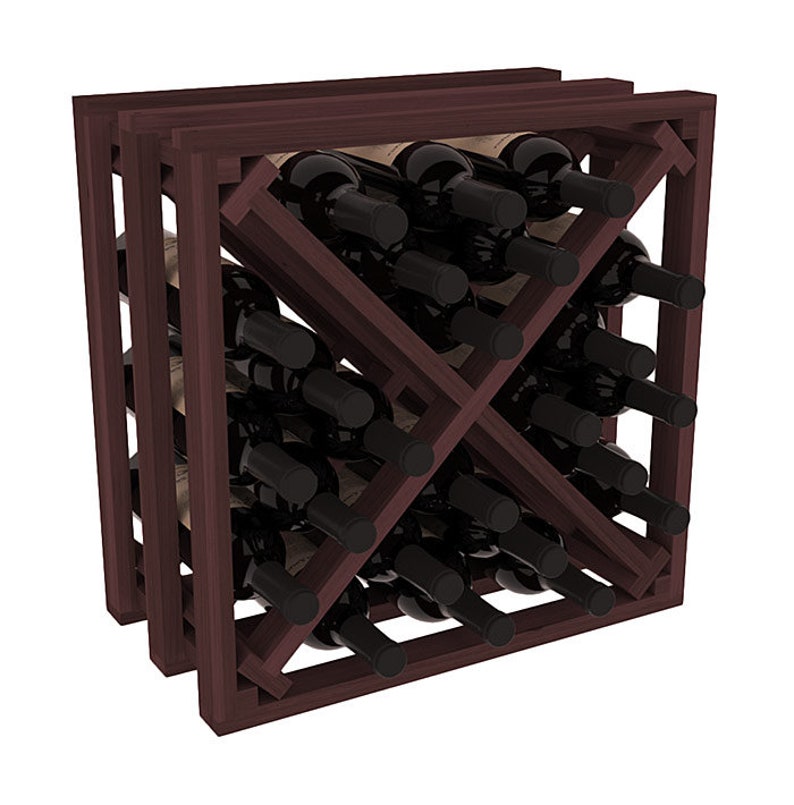 24 Bottle Lattice Wine Cube Storage Rack Kit in Redwood. Etsy