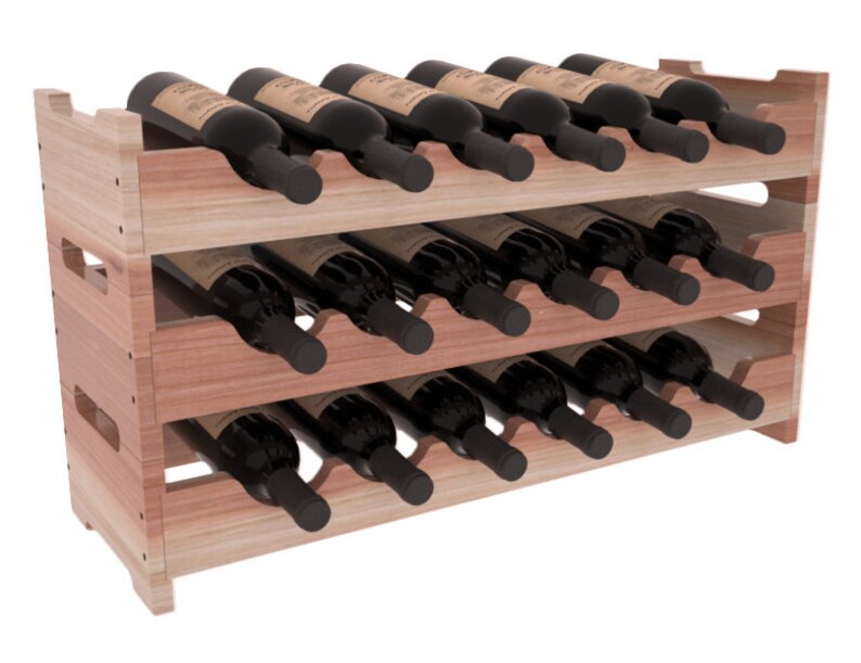 Handmade 18 Bottle Wooden Mini Scalloped Wine Rack Kit in Etsy