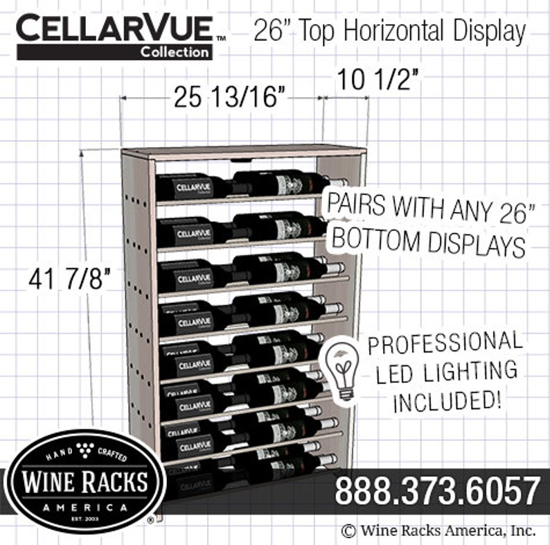 26 Top Horizontal Double Deep Wine Rack Display Kit in Etsy