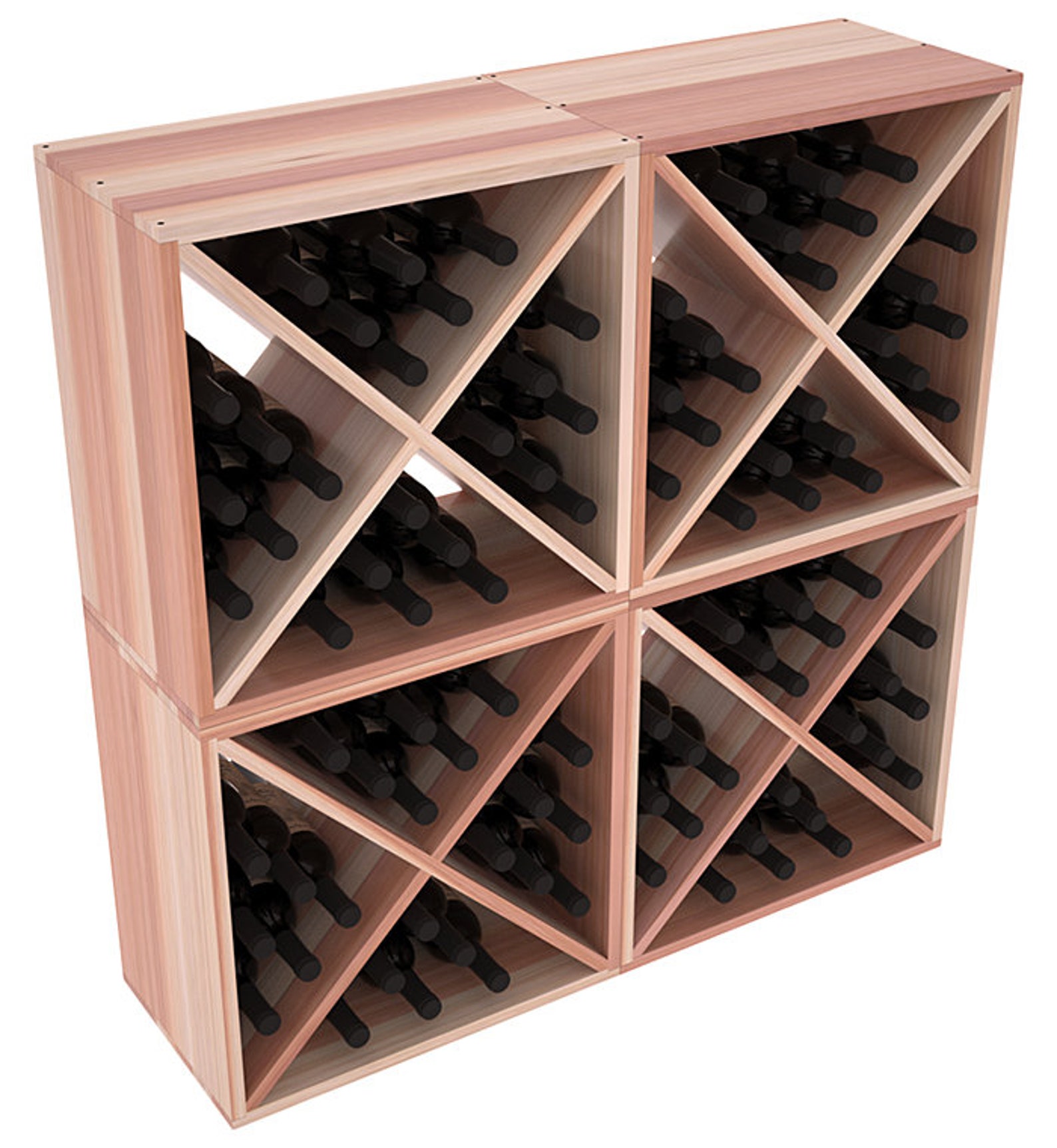 96 Bottle Wine Cube Storage Rack Kit in Redwood. Etsy