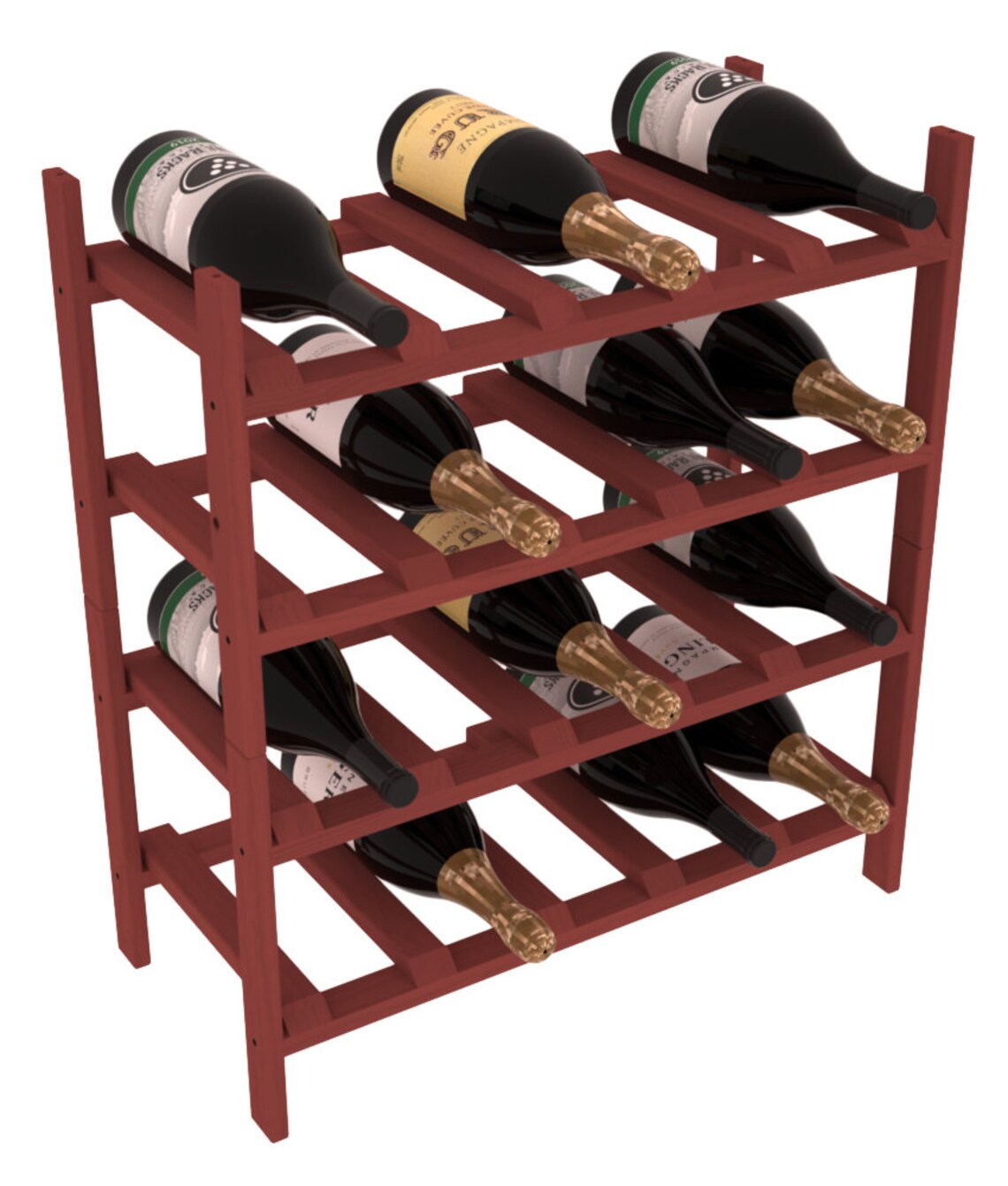 20 Bottle Magnum Stackable Wine Storage Rack Kit in Ponderosa Etsy