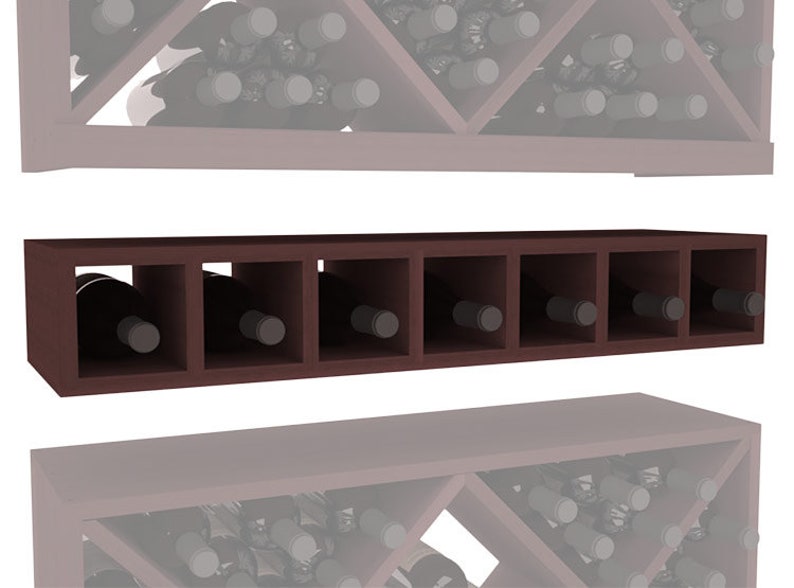 7 Bottle Wine Cubby Storage Rack in Redwood. Etsy
