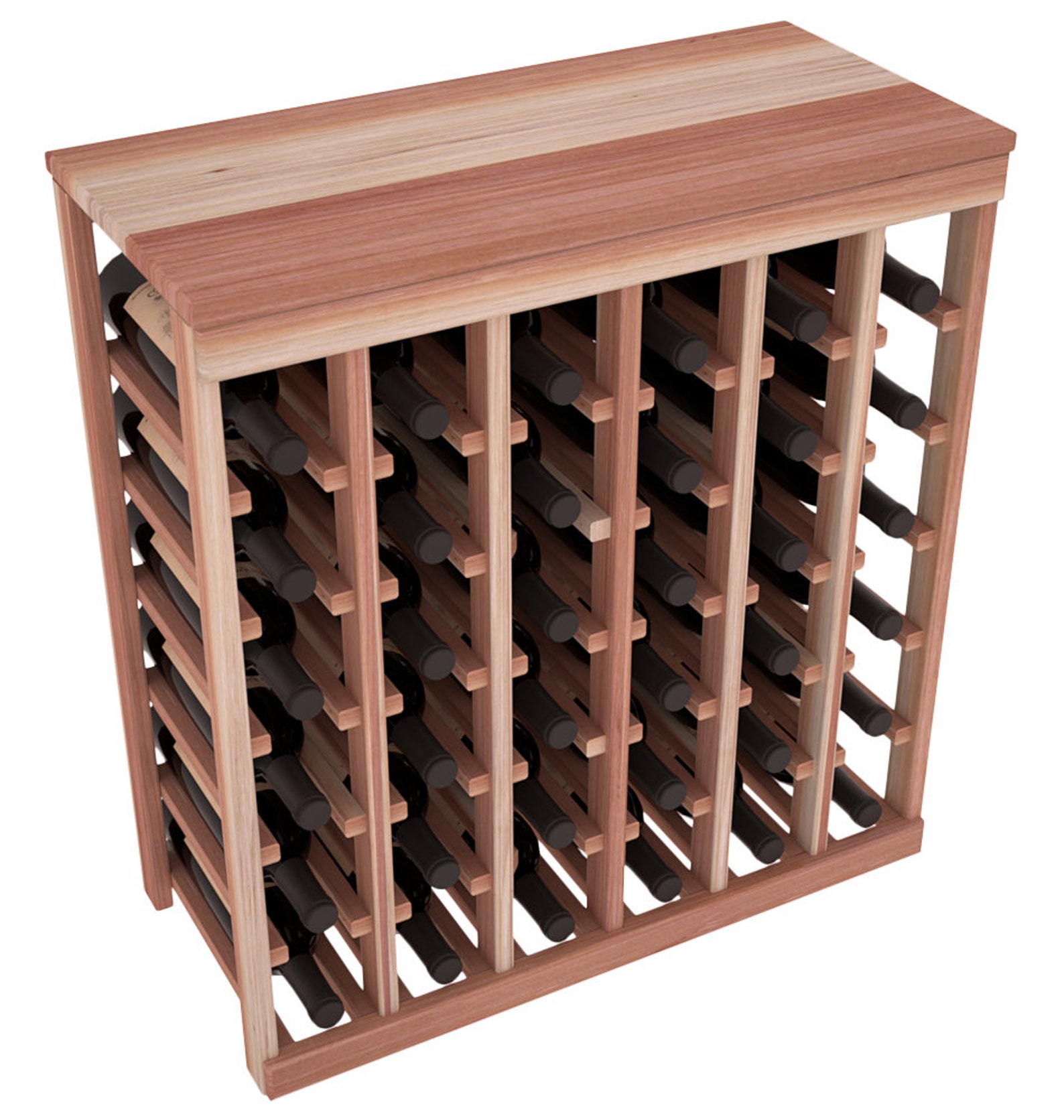 36 Bottle Table Top Wine Storage Rack Kit in Redwood. Etsy