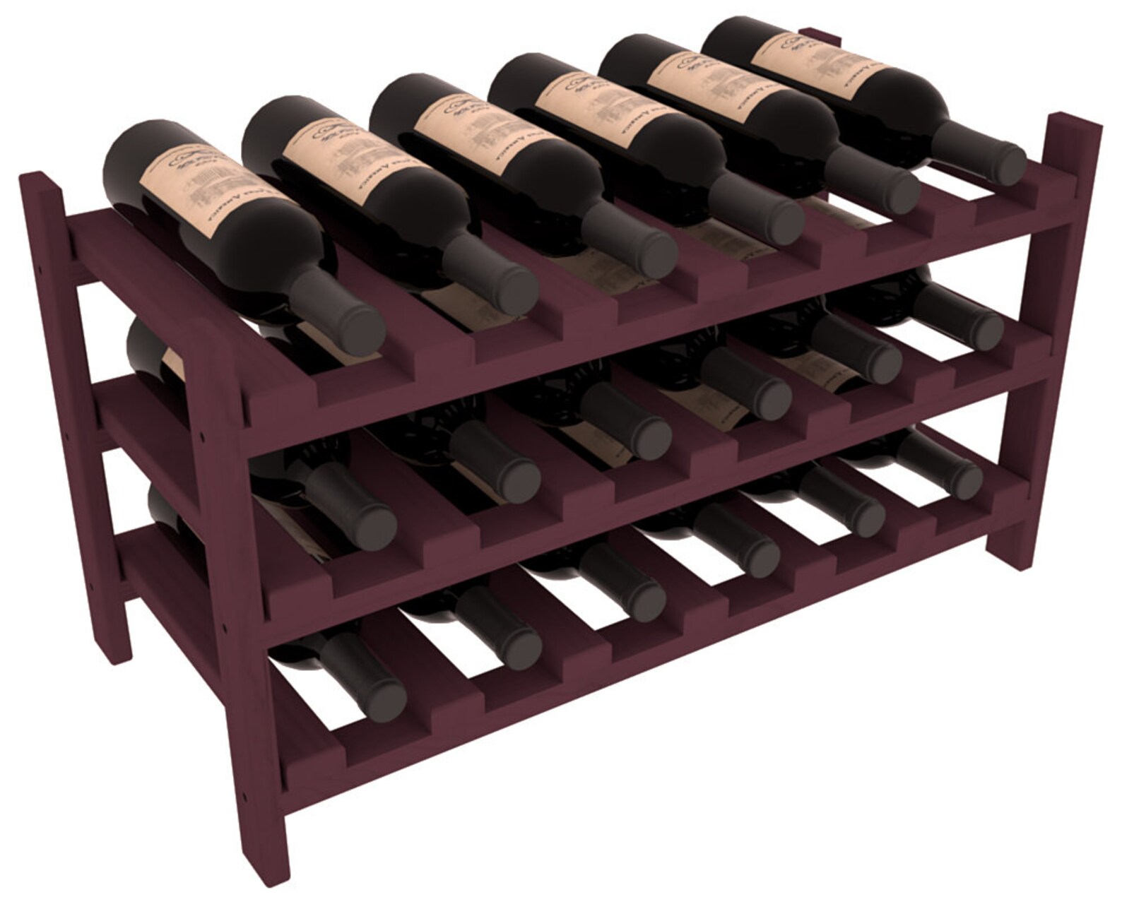 18 Bottle Stackable Wine Storage Rack Kit in Ponderosa Pine. Etsy