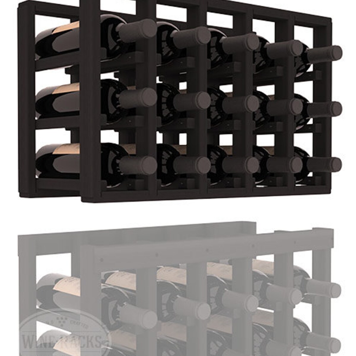 Handmade Wooden 15 Bottle Wine Shelving Rack in Premium Redwood - Etsy