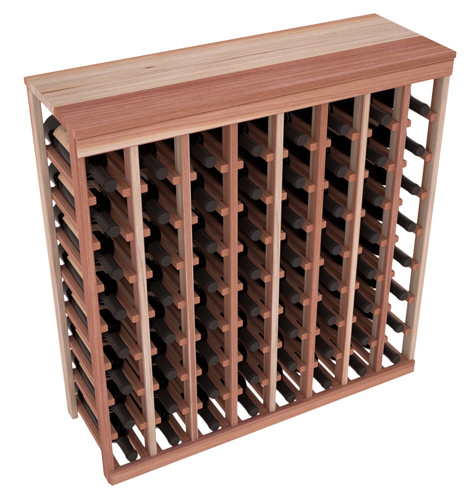 64 Bottle Table Top Wine Storage Rack Kit in Redwood. Etsy
