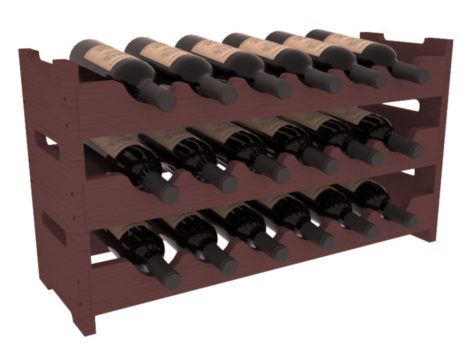 Handmade 18 Bottle Wooden Mini Scalloped Wine Rack Kit in Etsy