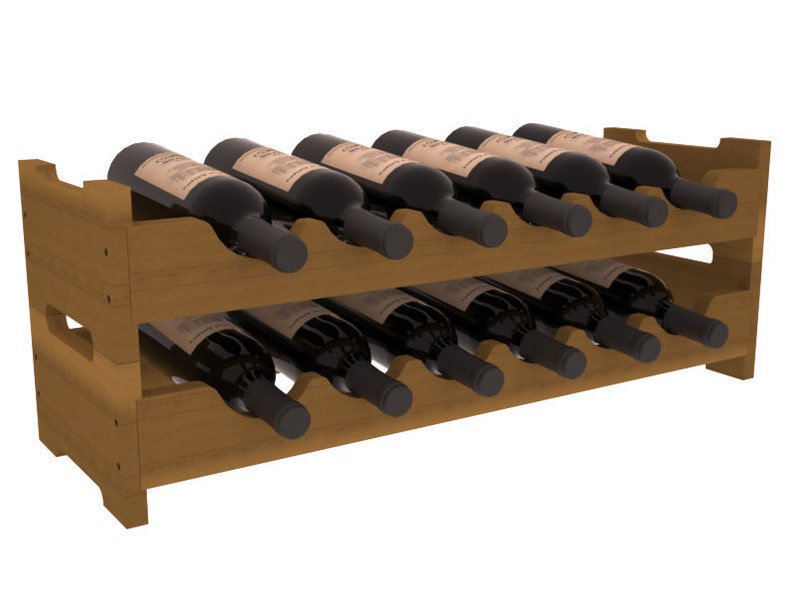 Download Home Living Handmade 12 Bottle Wooden Mini Scalloped Wine Rack Kit In Redwood 13 Stains To Choose From Wine Racks