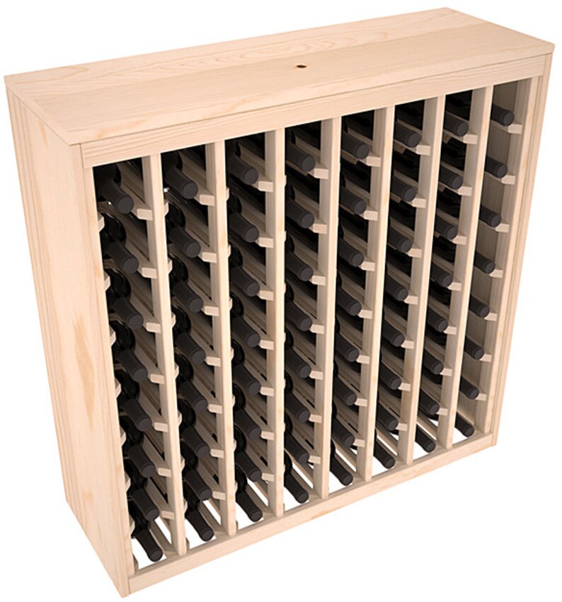 13 Stains to Choose From! 64 Bottle Cabinet Style Wine Storage Rack Kit in Ponderosa Pine