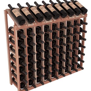 Handmade Wooden Standard Waterfall Display Wine Shelf Rack Display in Premium Redwood 13 Stain Combinations to Choose From!