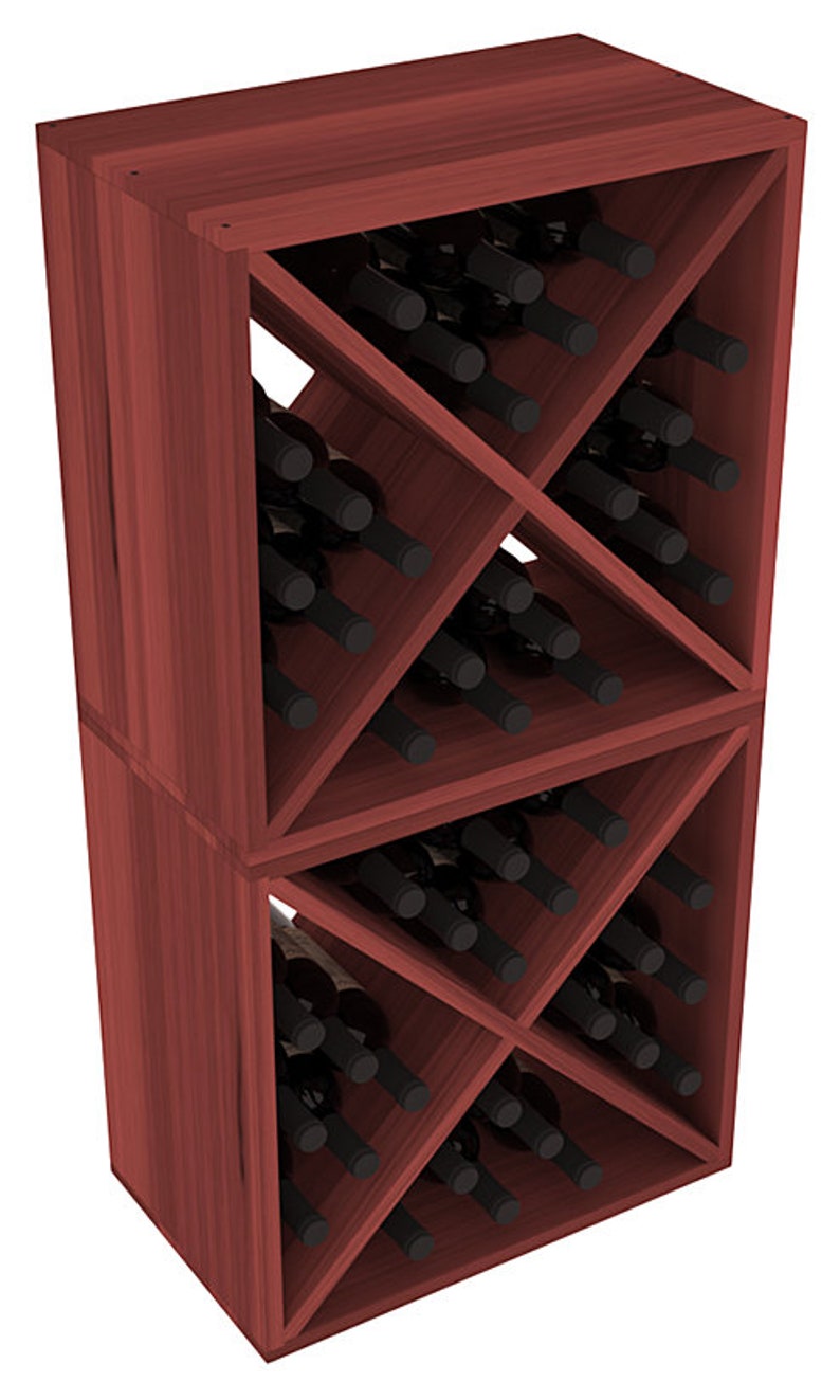 48 Bottle Wine Cube Storage Rack Kit in Redwood. 13 Stains to Etsy