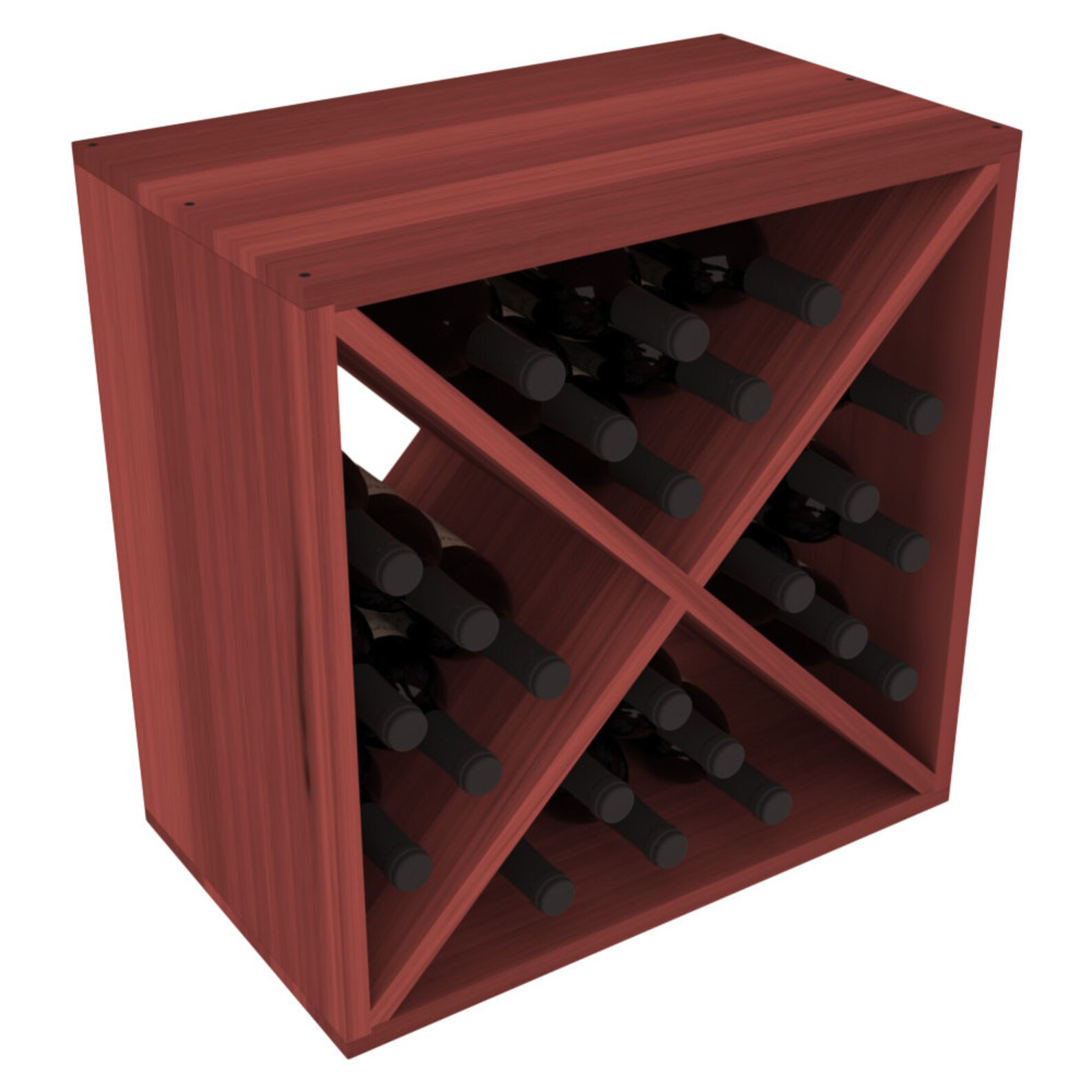 24 Bottle Wine Cube Storage Rack Kit in Redwood. Etsy