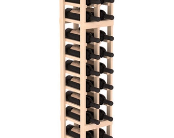 Handmade Wooden 2 Column 36 Bottle Standard Wine Cellar Kit in Ponderosa Pine.