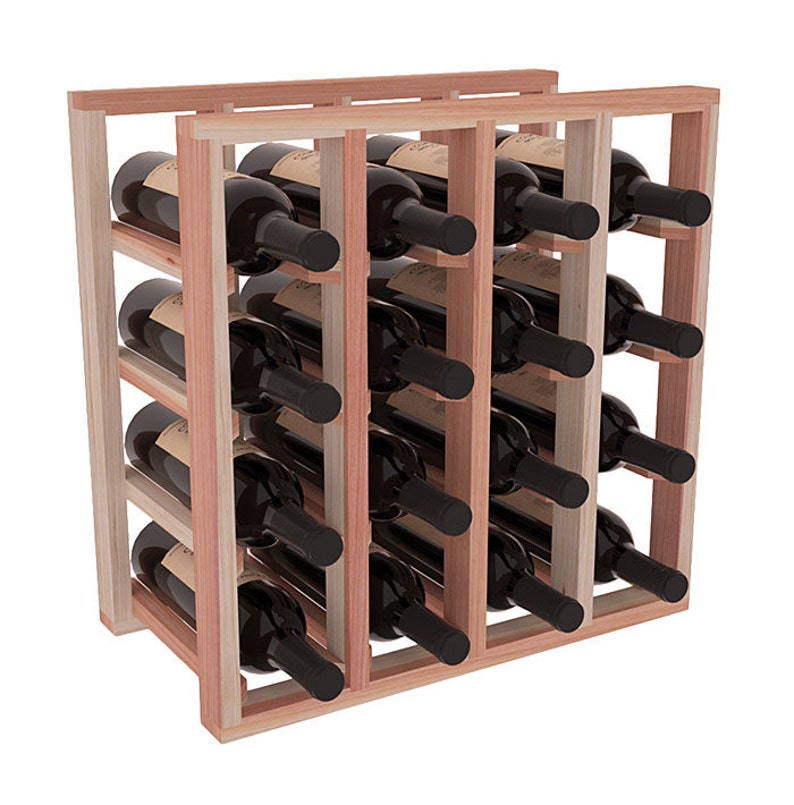 16 Bottle Wine Cubicle Storage Rack Kit in Redwood. Etsy