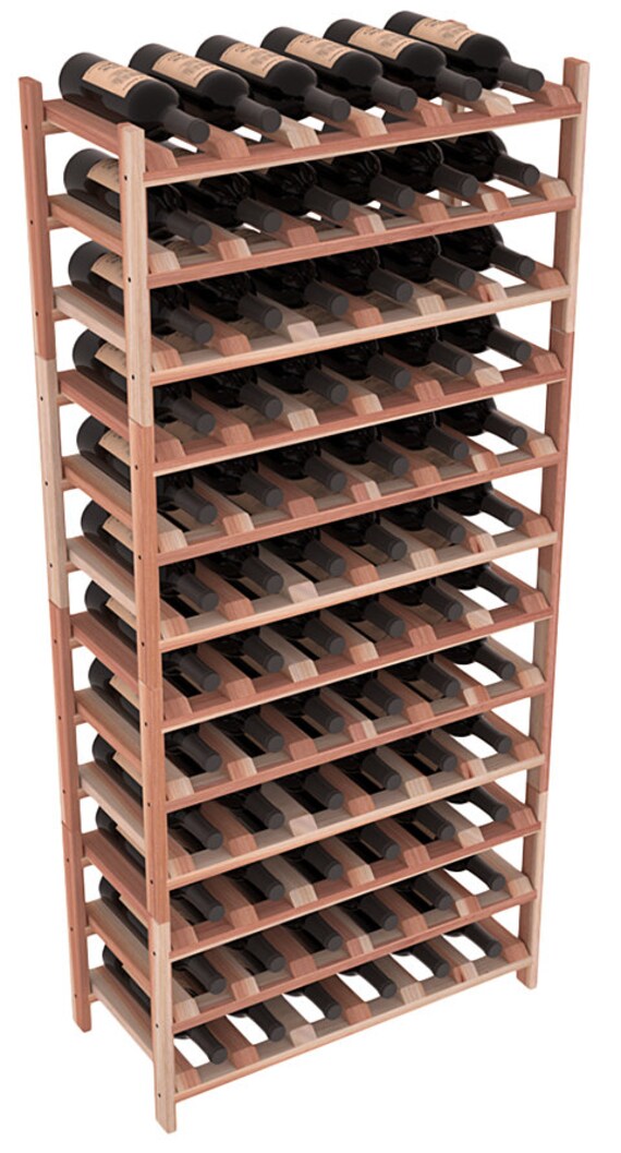 72 Bottle Stackable Wine Storage Rack Kit In Redwood 13 Etsy