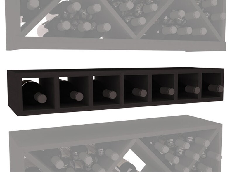 7 Bottle Wine Cubby Storage Rack in Redwood. Etsy