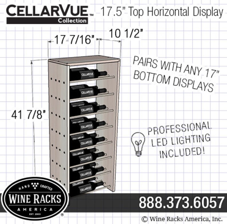 17 Top Horizontal Double Deep Wine Rack Display Kit in Etsy