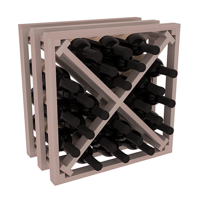 wood lattice wine rack
