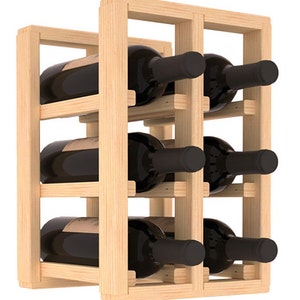 Download Home Living Wine Racks Handmade Wooden 8 Column 128 Bottle Double Deep Tasting Table In Premium Redwood 13 Stain Combinations To Choose From