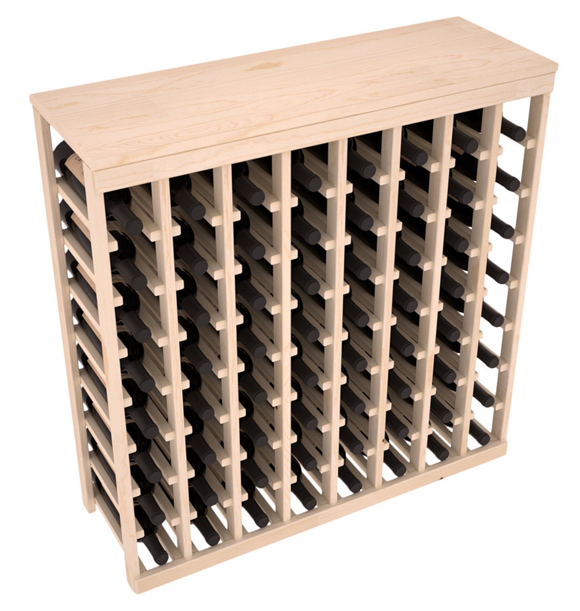 64 Bottle Table Top Wine Storage Rack Kit in Pine. Etsy