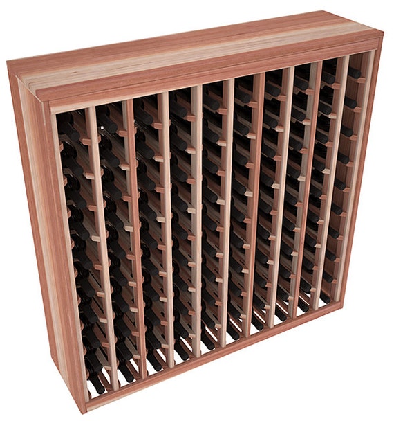 100 Bottle Cabinet Style Wine Storage Rack Kit In Redwood 13 Stains To Choose From