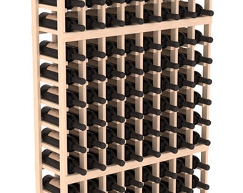 Handmade Wooden 8 Column 144 Bottle Standard Wine Cellar Kit in Ponderosa Pine.
