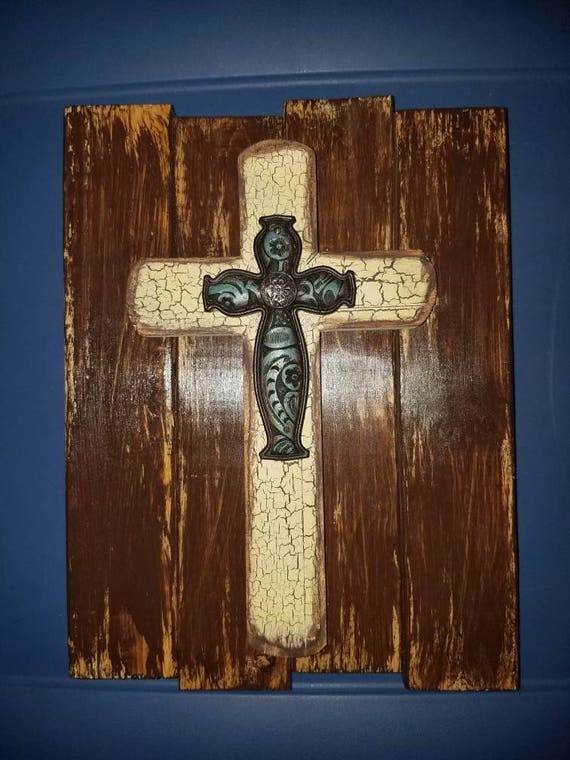 Wooden Plaque Cross Custom Rustic Wooden Plaquelayered Wooden Etsy