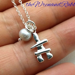 Sterling Inukshuk necklace - genuine sterling silver 925 Inukshuk - stone cairn - Inuit - inukshuk pendant - arctic - Alaska