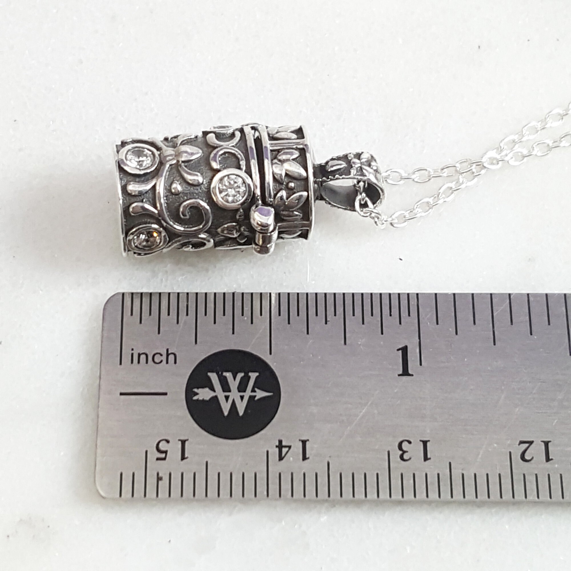 Secret stash necklace. solid sterling silver stash pendant. Etsy