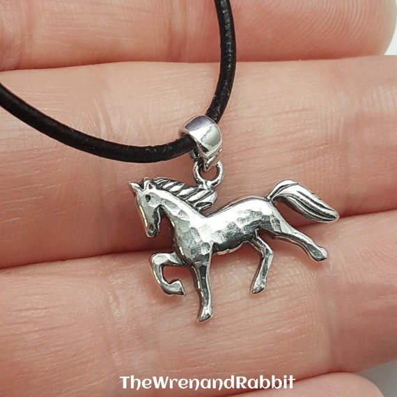 Appaloosa Horse Necklace Solid Sterling Silver Horse Charm