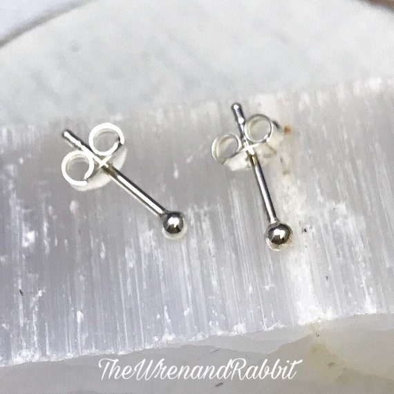 Tiny Sterling Silver Studs. Solid Sterling Silver Stud Earrings. One Stud or One Pair. Second Hole Studs. Tiny Ball Stud Earrings. Mens Stud Etsy Canada