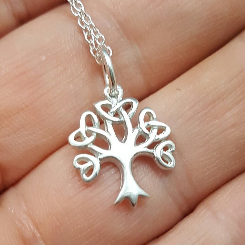 Sterling Tree of Life pendant. sterling silver Celtic tree necklace. Knowledge tree necklace. Grad gift. girlfriend gift. bridesmaid gift image 1