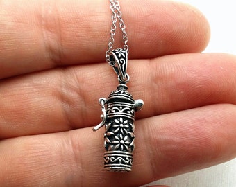 Stash necklace - Sterling silver secret stash necklace - prayer box - poison necklace - sterling silver ashes necklace - secret necklace