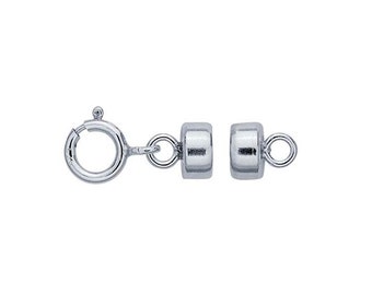 Sterling Silver Magnetic Clasp Converter for Necklace and Bracelet